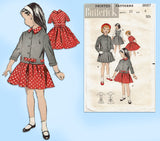 Butterick 8687: 1950s Toddler Girls Dress & Bolero Sz 4 Vintage Sewing Pattern