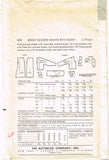 1950s Vintage Butterick Sewing Pattern 8694 Uncut Misses Bloused Sheath Dress 32