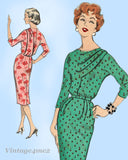 Butterick 8701: 1950s Uncut Marvelous Misses Draped Dress 32B VTG Sewing Pattern
