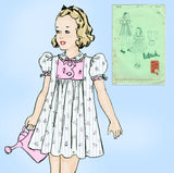 Butterick 8718: 1930s Uncut Little Girls Party Dress Sz 7 Vintage Sewing Pattern