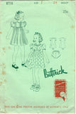 Butterick 8718: 1930s Uncut Little Girls Party Dress Sz 7 Vintage Sewing Pattern