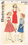 1960s Vintage Butterick Sewing Pattern 8729 Uncut Little Girls Jumper Skirt Sz 8