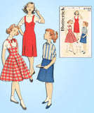 1960s Vintage Butterick Sewing Pattern 8729 Uncut Little Girls Jumper Skirt Sz 8