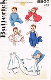 1950s Vintage Butterick Sewing Pattern 8800 11-12 Inch Baby Doll Clothes Set Complete