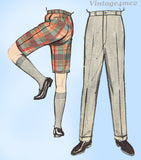 1950s Vintage Butterick Pattern 8813 Rare Men's Slacks or Trousers Sz 32 Waist