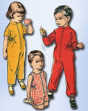 1950s Vintage Butterick Sewing Pattern 9051 Baby Playsuit or Coveralls Size 6 mo