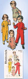 1950s Vintage Butterick Sewing Pattern 9051 Baby Playsuit or Coveralls Size 6 mo