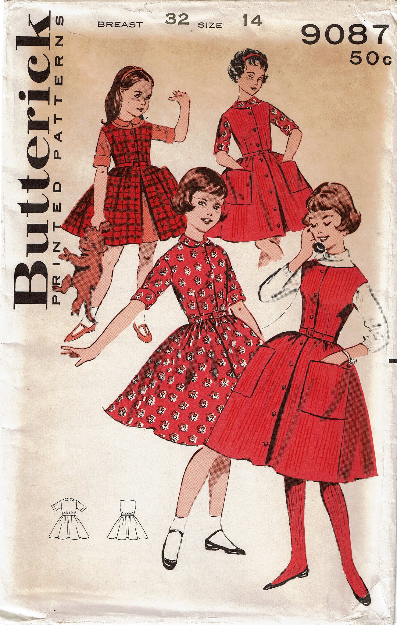 Butterick: 1960s Sweet Uncut Girls Dress Sz 14 Vintage Sewing Pattern –  Vintage4me2