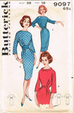 1950s Orig Vintage Butterick Pattern 9097 Uncut Misses Kimono Sheath Dress 36 B