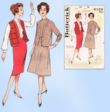1960s Vintage Butterick Sewing Pattern 9106 Uncut Skirt & Cardigan Jacket Sz 32B