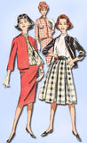 1960s Vintage Butterick Sewing Pattern 9110 Misses Suit w Thin or Full Skirt 34B - Vintage4me2