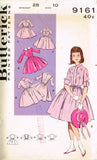 1960s Vintage Butterick Sewing Pattern 9161 Little Girls Shirtwaist Dress Sz 10 - Vintage4me2