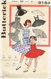 1950s Vintage Butterick Sewing Pattern 9164 Toddler Girls Set of Jumpers Size 4 - Vintage4me2
