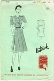 Butterick 9181: 1940s Misses WWII Street Dress Sz 36 Bust Vintage Sewing Pattern