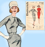 Butterick 9199: 1960s Marvelous Misses Dress Size 32 Bust Vintage Sewing Pattern - Vintage4me2