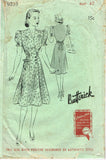 1940s Vintage Butterick Sewing Pattern 9233 Plus Size Women's House Dress 40 B - Vintage4me2