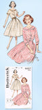 1960s Original Vintage Butterick Pattern 9257 Misses Dress w Kimono Sleeves 32 B