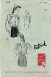 Butterick 9312: 1940s Misses WWII Blouse Size 30 Bust Vintage Sewing Pattern
