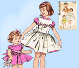 1960s Original Vintage Butterick Pattern 9316 Cute Baby Girls Party Dress Size 4