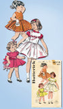 1960s Original Vintage Butterick Pattern 9316 Cute Baby Girls Party Dress Size 1