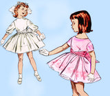 1960s Original Vintage Butterick Pattern 9350 Cute Toddler Girls Party Dress Sz4