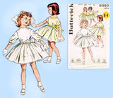 1960s Original Vintage Butterick Pattern 9350 Cute Toddler Girls Party Dress Sz4