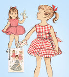 1960s Original Vintage Butterick Sewing Pattern 9351 Toddler Girls Dress Size 4 - Vintage4me2