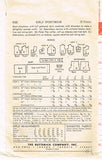 1950s Vintage Butterick Sewing Pattern 9388 FF Little Girls Tennis Dress Size 8