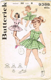 1950s Vintage Butterick Sewing Pattern 9388 FF Little Girls Tennis Dress Size 8