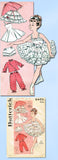 1950s Vintage Butterick Sewing Pattern 9456 Toddler Girls Ruffle Petticoat Sz 6