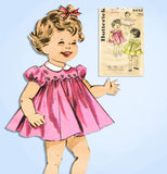 1960s Original Vintage Butterick Pattern 9492 Baby Girls Dress and Slip Size 1 - Vintage4me2