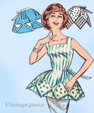 Butterick 9578: 1960s Easy Misses Diamond Apron Size Med Vintage Sewing Pattern