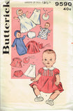 1950s Vintage Butterick Sewing Pattern 9590 Cute 13 Inch Baby Doll Clothes Set - Vintage4me2