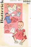 1950s Vintage Butterick Sewing Pattern 9590 Cute 16 Inch Baby Doll Clothes Set - Vintage4me2