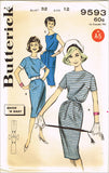 1960s Vintage Butterick Sewing Pattern 9593 Uncut Quick & Easy Dress Sz 32 Bust