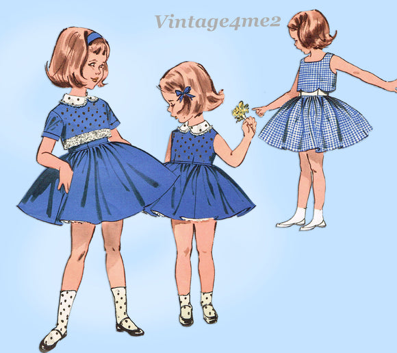 1960s Vintage Butterick Sewing Pattern 9680 Uncut Toddler Girls Dress Size 4