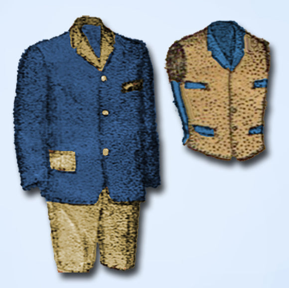 1890s Uncut Antique Original Butterick Pattern 9706 Victorian Boys Suit Size 12 - Vintage4me2