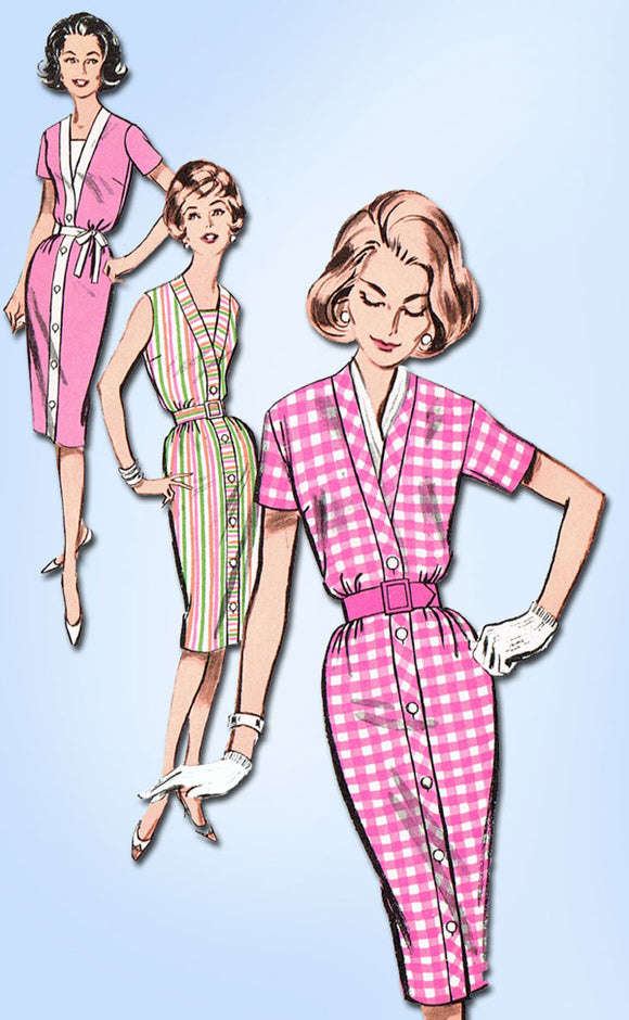 1960s Original Vintage Butterick Pattern 9723 Uncut Easy Misses Dress Size 36 B - Vintage4me2