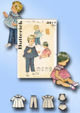 1960s Original Vintage Butterick Pattern 9917 Baby Top Pants & Diaper Cover 6mos