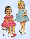 1950s Vintage Butterick Sewing Pattern 9957 Baby Girls Flared Dress Size 1 20B