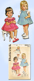 1950s Vintage Butterick Sewing Pattern 9957 Baby Girls Flared Dress Size 1 20B