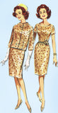 1960s Original Vintage Butterick Pattern 9970 Misses Sheath Dress & Jacket 32 B