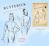 Butterick S-224: 1940s Vintage Uncut Misses Blouse 36B Basic Fitting Sewing Pattern