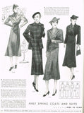 1930s Vintage Butterick Delineator Patterns & Womens Magazine February 1937