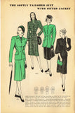 Digital Download Butterick Fashion Flyer December 1946 Small Sewing Pattern Catalog - Vintage4me2