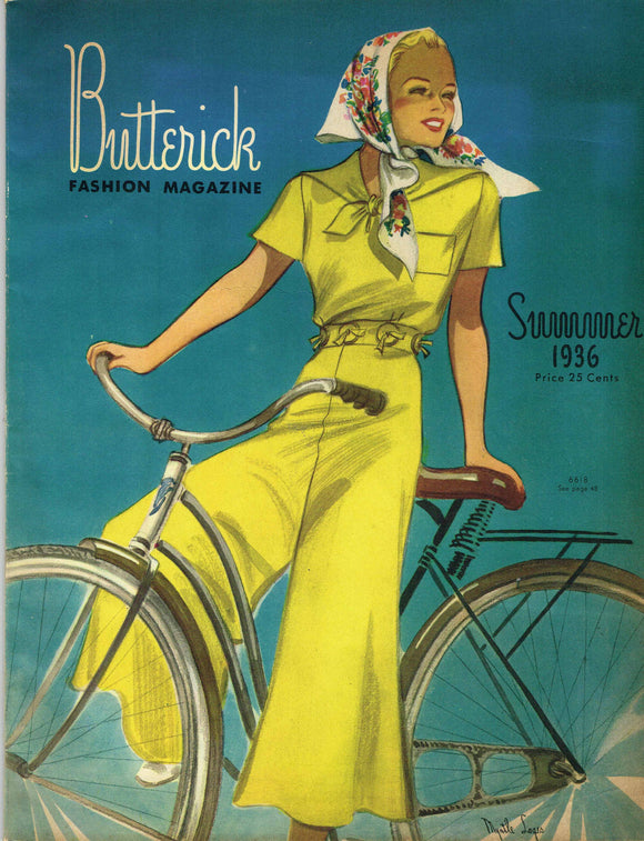 1930s Digital Download Butterick Summer 1936 Fashion Magazine Pattern Book Catalog