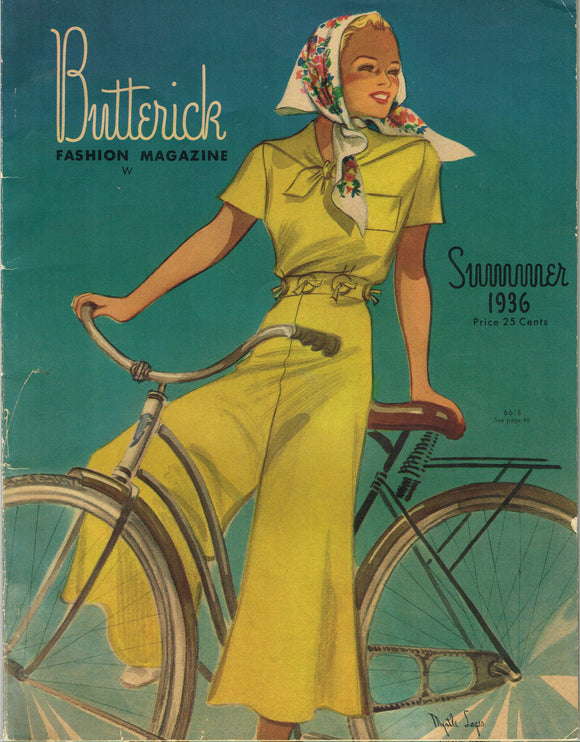 1930s Vintage Butterick Pattern Book Summer 1936 Catalog 52 Pages Gowns Dresses