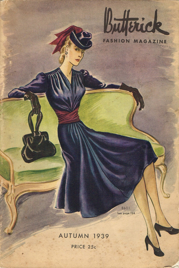 Instant Digital Download Butterick Fall 1939 Pattern Book Ebook Catalog Magazine -Vintage4me2