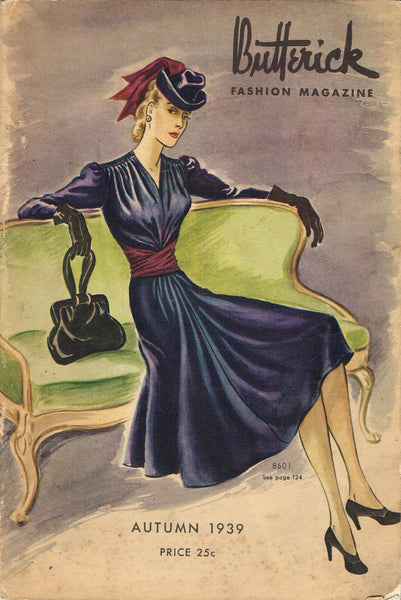 Instant Digital Download Butterick Fall 1939 Pattern Book Ebook Catalog Magazine -Vintage4me2