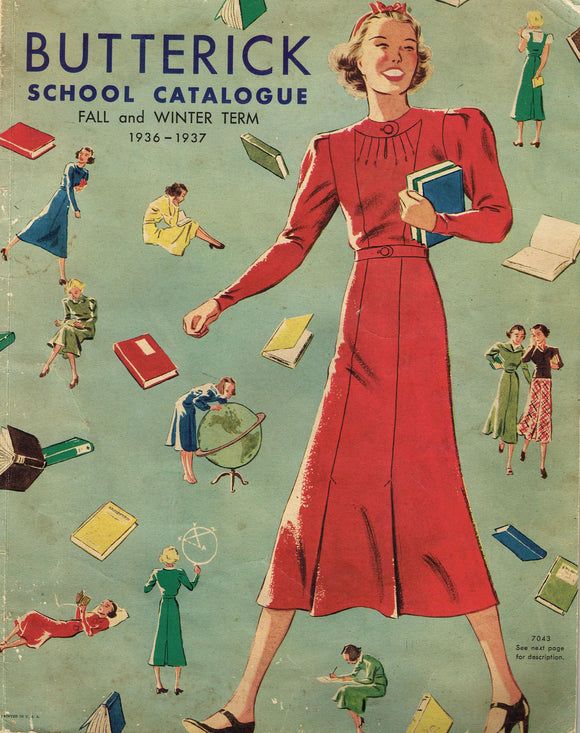 Digital Download 1930s Butterick School Collegiate Catalog 1936 Pattern Book Catalog